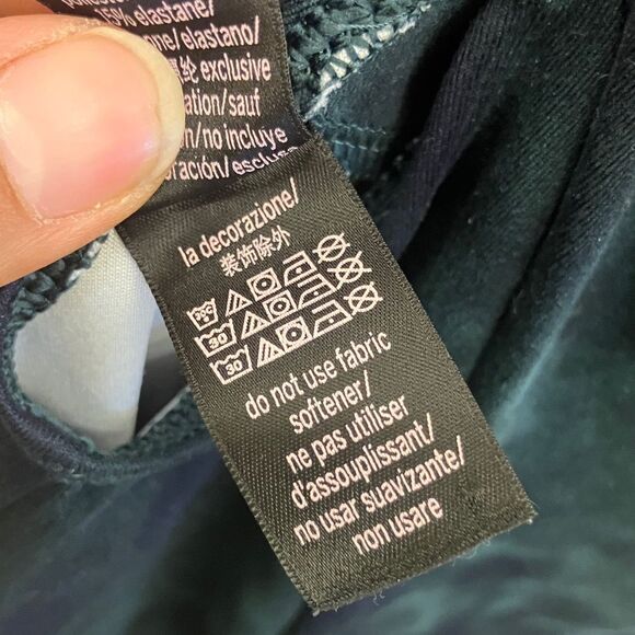 Victoria's Secret Deep Green & Black Tie dye Soft Jumpsuit Scoop Back Medium 716 - Picture 7 of 9